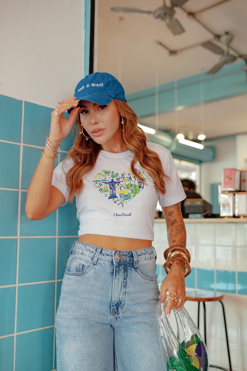Camiseta I Love Brazil - Que Bela Mulher