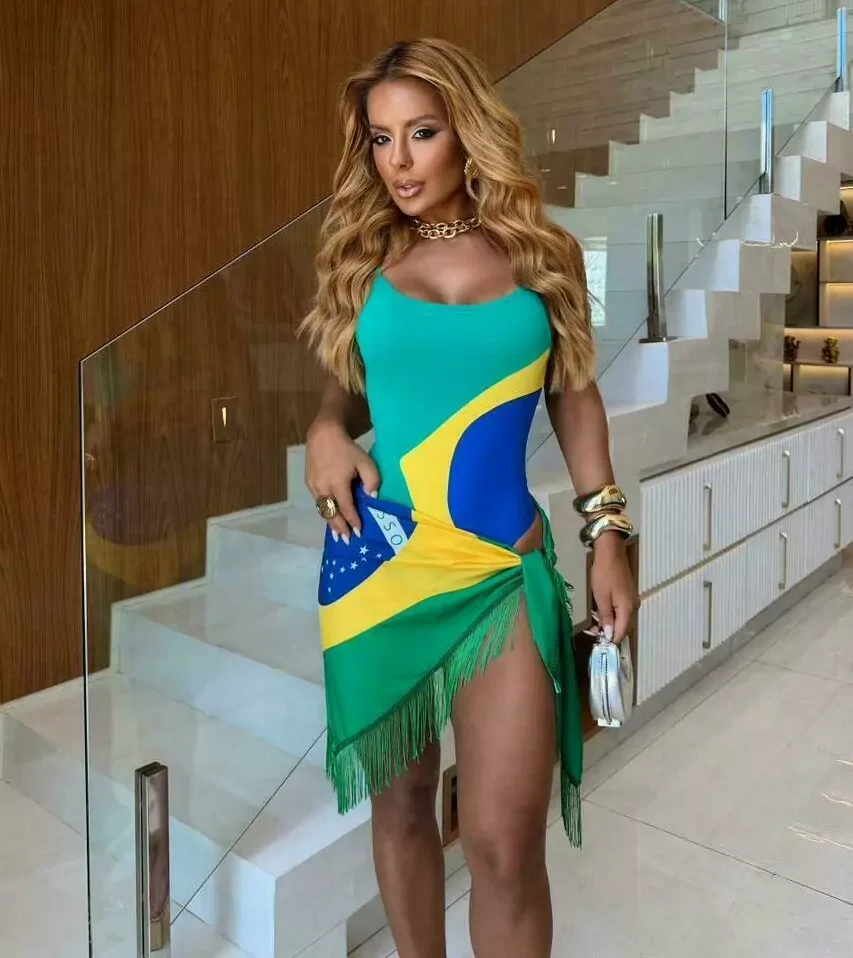 Maiô Bandeira do Brasil - Que Bela Mulher